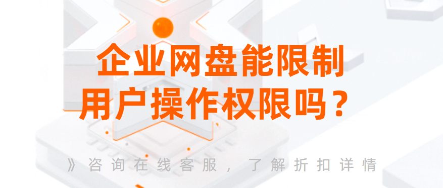 企业网盘有用户操作权限吗